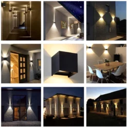 LED Wandlamp Dimbaar Set Van 3 - Zwart - 2x3 Watt - 3000k Warm Wit - 10x10x10cm - Geschikt Voor Binnen En Buiten - Kubus Lamp - Industrieel -Tuinmeubelseries Winkel 1198x1200 17