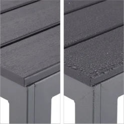 Relaxdays Tuintafel Vierkant - Grijze Buitentafel - Eettafel Tuin - Moderne Balkontafel -Tuinmeubelseries Winkel 1198x1200 6