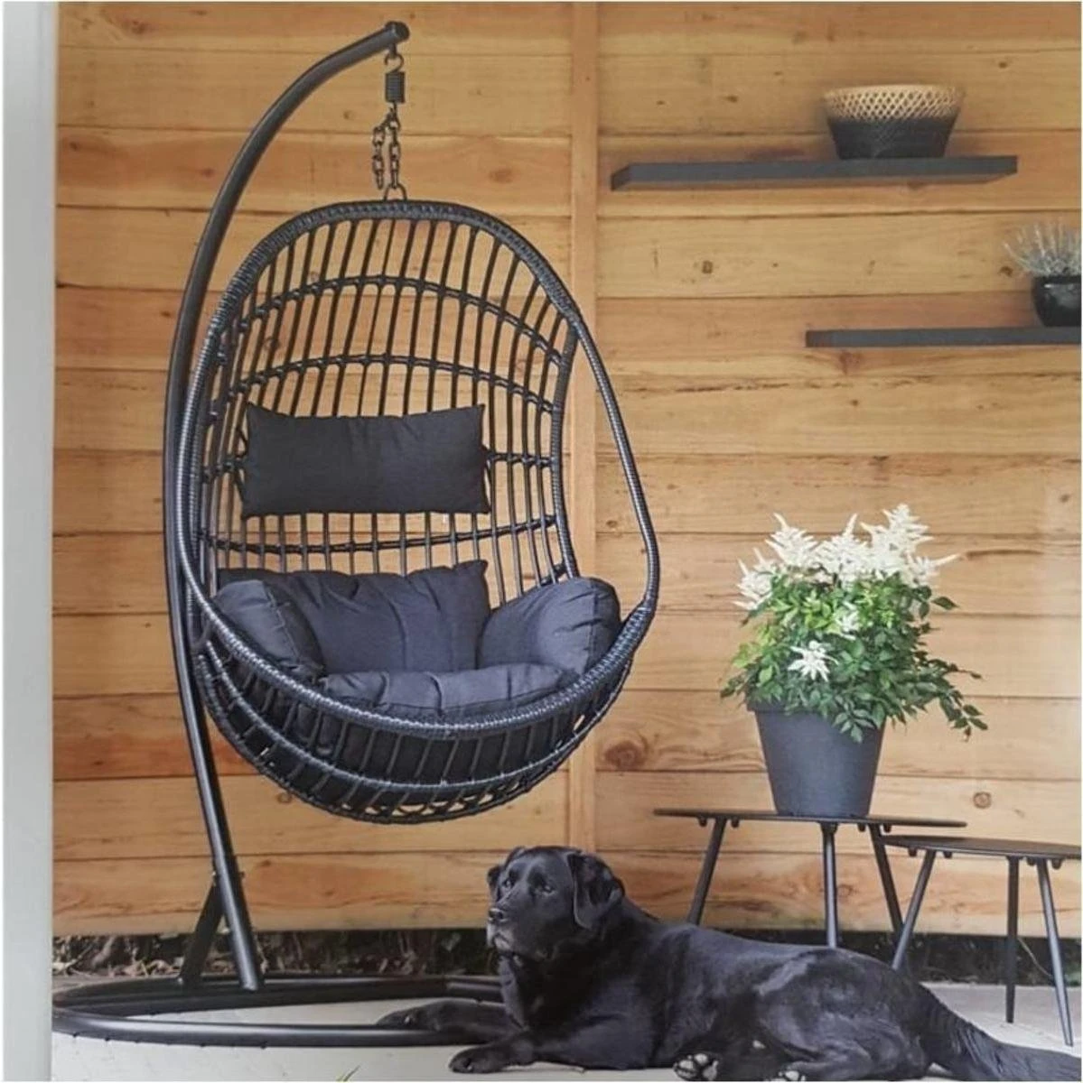 Hangstoel sturdy frame zwart Hangstoel Sturdy Frame Zwart -Tuinmeubelseries Winkel 1199x1200 2