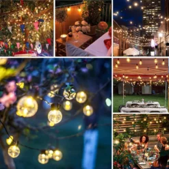 Homèlle Solar Lichtsnoer - 20 LED - 3+2 Meter - Warm-wit - ø5cm - Tuinverlichting Op Zonne-energie - Kerstverlichting - Buitenverlichting - Lichtslinger - Lampjes Slinger - Transparant -Tuinmeubelseries Winkel 1199x1200 5