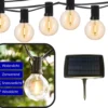Merkloos Lichtsnoer Op Zonne-energie - Warm Wit - Tuinverlichting - Lichtslinger - 10M - Waterdicht - E27 Fitting - Warm Wit - Incl. 20 LED Lampen - Voor Binnen En Buiten - Solar Tuinverlichting