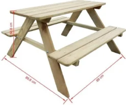 MaxxGarden Kinder Picknicktafel - 90x79x50cm - Hout 7 MaxxGarden Kinder Picknicktafel - 90x79x50cm - Hout -Tuinmeubelseries Winkel 1200x1004 3