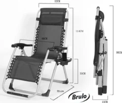 Brulo - Ligstoel Tuin - Ligstoelen - Strandstoel Opvouwbaar - Tuinstoel - Incl Tafel En Hoofdkussen -Tuinmeubelseries Winkel 1200x1012 1