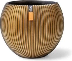 Capi Europe - Vaas Bol Groove XL - 63x51 - Goud - Bloempot Voor Binnen - Opening ⌀42 - GVGB271 -Tuinmeubelseries Winkel 1200x1012 3