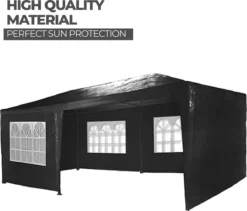 MaxxGarden Partytent - Paviljoen - 3x6m - Incl. Zijwanden - Waterdicht - Zwart -Tuinmeubelseries Winkel 1200x1026 2