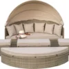 Merkloos Zonneeiland, Beige, Loveseat, Relax-eiland, Loungebed, Ligbed, Loungeset,"Riva"