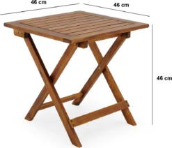 Merkloos EezyLife Houten Bijzettafel - 46x46x46cm - Acacia Hout - Tuintafel -Tuinmeubelseries Winkel 1200x1028 2