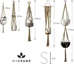 5 Stuks Luxe Jute Plantenhangers - Boho Handgeweven Katoen Hangpot Voor Binnen/Buiten - Hangende Bloempot Met Kralen - Macramé Touw/Koord Hangplant Houder - Bohemian Wandhanger Decoratie - Plant Hanger - Verticale Tuin Bloempothouder Planthanger -Tuinmeubelseries Winkel 1200x1030 4