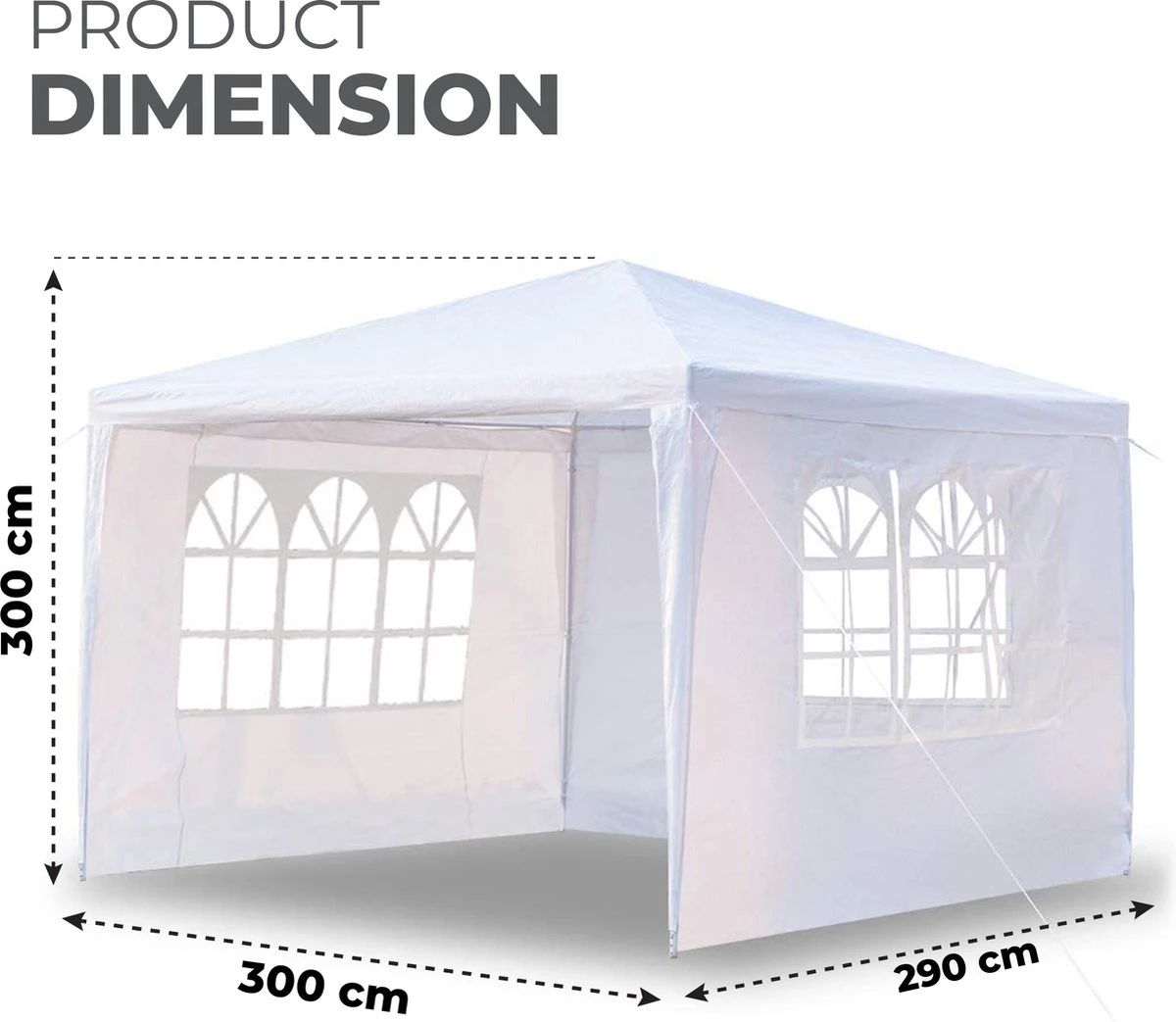 MaxxGarden Partytent - Paviljoen - 3x4m - Incl. Zijwanden - Waterdicht - Wit MaxxGarden Partytent - Paviljoen - 3x4m - Incl. Zijwanden - Waterdicht - Wit -Tuinmeubelseries Winkel 1200x1043 3