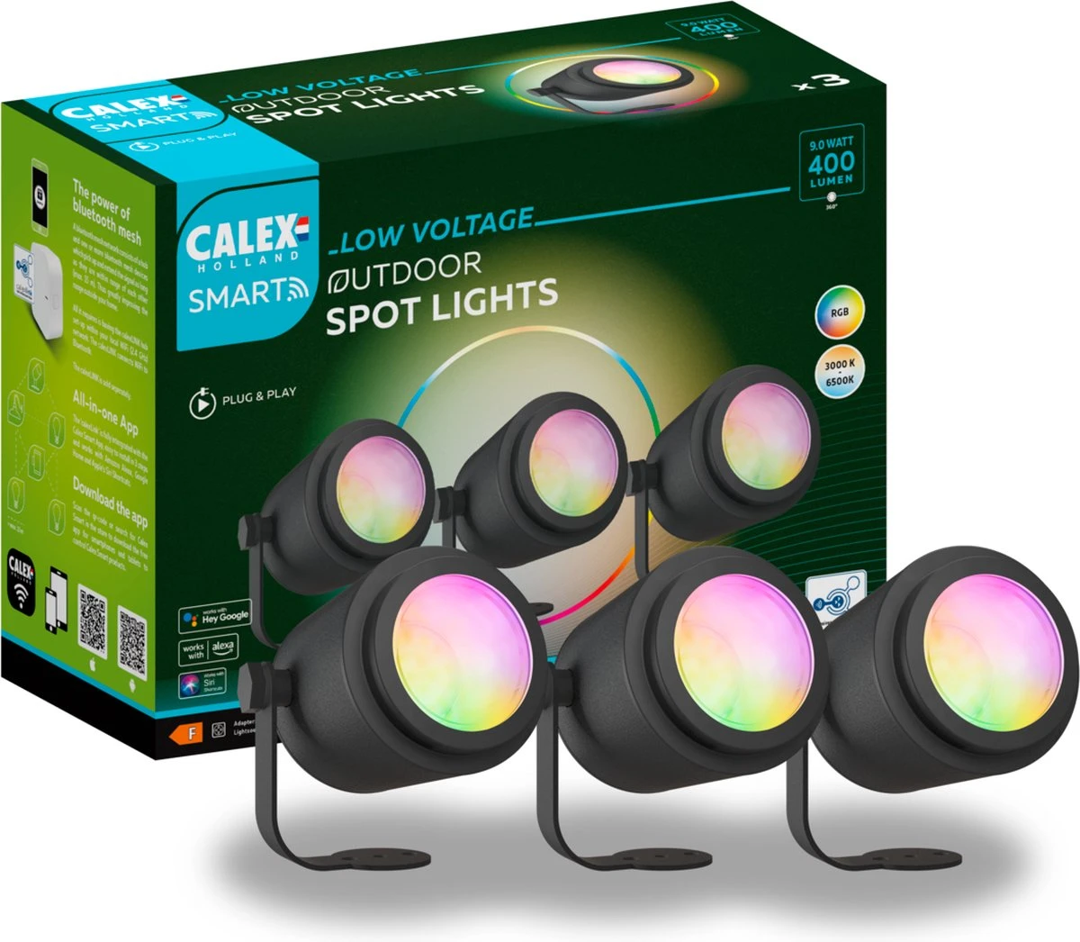 Calex Smart Outdoor 24v Tuinverlichting - Set van 3 Slimme Grondspots - RGB en Warm Wit Licht - Zwart Calex Smart Outdoor 24v Tuinverlichting - Set Van 3 Slimme Grondspots - RGB En Warm Wit Licht - Zwart -Tuinmeubelseries Winkel 1200x1046 6