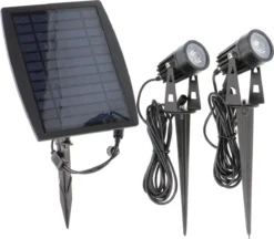 Proventa Longlife Solar LED Tuinspots Inclusief Zonnepanelen - 4 X LED Prikspot + 2 X Zonnepaneel -Tuinmeubelseries Winkel 1200x1048 2