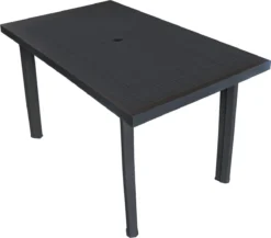 VidaXL Tuintafel 126x76x72 Cm Kunststof Antraciet -Tuinmeubelseries Winkel 1200x1053