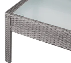 Casaria Polyrattan Loungeset – 2 Stoelen 1 Bank 1 Tafel - Antraciet -Tuinmeubelseries Winkel 1200x1058 2