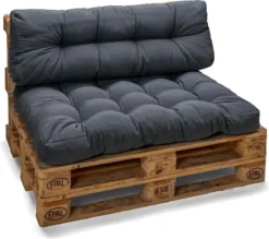 Palletkussen Basic Comfort Zitgedeelte Grijs 120x80x15cm -Tuinmeubelseries Winkel 1200x1066