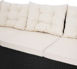 Casaria Polyrattan Tuinset - 15 Delig Voor 6 Personen – Crème Zwart -Tuinmeubelseries Winkel 1200x1072 1