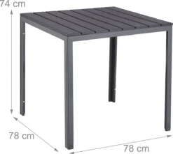 Relaxdays Tuintafel Vierkant - Grijze Buitentafel - Eettafel Tuin - Moderne Balkontafel -Tuinmeubelseries Winkel 1200x1076