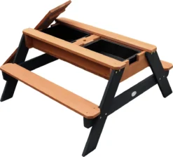 AXI Nick Zand & Water Picknicktafel In Antraciet/Bruin - Parasol Blauw/Wit - Picknick Tafel Voor Kinderen Van Hout -Tuinmeubelseries Winkel 1200x1087 3