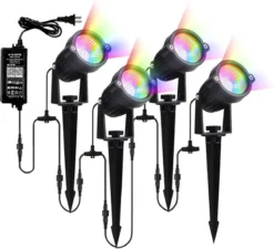 Merkloos Buitenverlichting - Bluetooth Led Tuinspot - LED Tuinspots - Tuinlampen - Te Besturen Met Mobiele App - RGB Multicolour - Waterdicht IP66 - 4 Stuks -Tuinmeubelseries Winkel 1200x1091 1