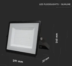 V-tac VT-100-B LED Schijnwerper - 100 W - 8000 Lm - 6400K - Zwart -Tuinmeubelseries Winkel 1200x1091 3
