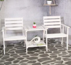 Tuinbank - Romeo Tete A Tete - Wit - 170cm -Tuinmeubelseries Winkel 1200x1092