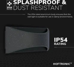 HOFTRONIC Lowa - LED Wandlamp Rechthoek - Up And Down Light (2 Lichts) - 6 Watt 3000K Warm Wit Licht - Modern Design - IP54 Waterdicht - Geschikt Als Binnen En Buiten Wandlamp - 3 Jaar Garantie -Tuinmeubelseries Winkel 1200x1092 3
