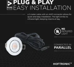 HOFTRONIC Sienna - Veranda Inbouwspots 6x3W - 12 Volt - Complete Veranda Set - 2700K Zeer Warm Wit - IP44 Waterdicht - Dimbare Inbouwspots Met Afstandsbediening - Kantelbaar - 5mm Diameter - 30mm Inbouwdiepte Voor Badkamer En Tuin -Tuinmeubelseries Winkel 1200x1092 6