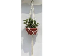 Merkloos Plantenhanger Macramé - Luxe Gevlochten Touw Katoen - 1 Stuk - Plantenpot Ophangen - Planthanger -Tuinmeubelseries Winkel 1200x1095 5