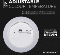 HOFTRONIC - LED Plafondlamp - Plafonnière - RVS - 12 Watt - IP65 Waterdicht - Kleur Instelbaar (2700K, 4000K & 5000K) - 1200 Lumen - IK10 Stootveilig - Ø25 Cm - Geschikt Voor Badkamer - Voor Binnen En Buiten - 3 Jaar Garantie 5 HOFTRONIC - LED Plafondlamp - Plafonnière - RVS - 12 Watt - IP65 Waterdicht - Kleur Instelbaar (2700K, 4000K & 5000K) - 1200 Lumen - IK10 Stootveilig - Ø25 Cm - Geschikt Voor Badkamer - Voor Binnen En Buiten - 3 Jaar Garantie -Tuinmeubelseries Winkel 1200x1096 3