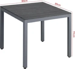 Tuinset 4 + 1 Klapstoelen Tuintafel – Aluminium 80x80cm - Grijs 5 Tuinset 4 + 1 Klapstoelen Tuintafel – Aluminium 80x80cm - Grijs -Tuinmeubelseries Winkel 1200x1102 3