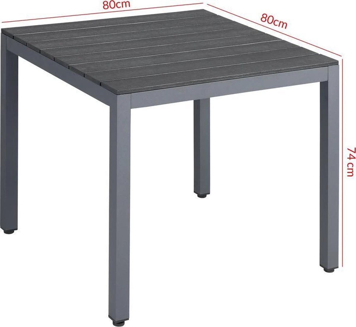 Tuinset 4 + 1 Klapstoelen Tuintafel – Aluminium 80x80cm - Grijs Tuinset 4 + 1 Klapstoelen Tuintafel – Aluminium 80x80cm - Grijs -Tuinmeubelseries Winkel 1200x1102 3