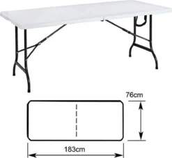 MaxxGarden Klaptafel - Inklapbare Tafel - Opvouwbare Tuintafel - Weerbestendig - Inclusief Handvat - 180x70x74 8 MaxxGarden Klaptafel - Inklapbare Tafel - Opvouwbare Tuintafel - Weerbestendig - Inclusief Handvat - 180x70x74 -Tuinmeubelseries Winkel 1200x1105 2