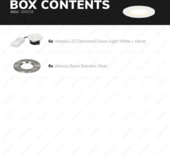 HOFTRONIC Venezia - Set Van 6 LED Inbouwspots RVS - IP65 Waterdicht - Dimbaar - 6 Watt 600 Lumen - Met Lichtbron - 2700K Warm Wit Licht - Zaagmaat 65mm - Inbouwdiepte 45mm - Geschikt Voor Badkamer, Woonkamer, Veranda En Carport - 3 Jaar Garantie -Tuinmeubelseries Winkel 1200x1112 5