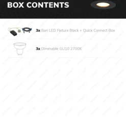 HOFTRONIC™ LED Inbouwspots 3 Spots - Zwart - Rond - IP65 - GU10 - Dimbaar - Spot Bari - 5 Watt 2700K Warm Wit -Tuinmeubelseries Winkel 1200x1113 7