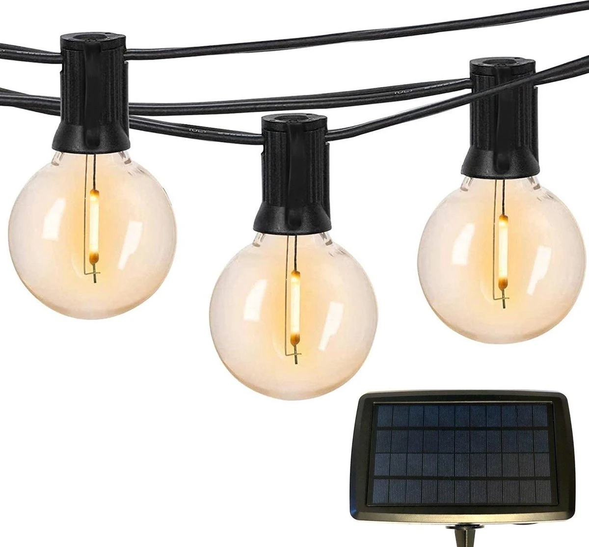 Lichtsnoer op zonne-energie - Warm Wit - Tuinverlichting - Lichtslinger - 10M - Waterdicht - E27 Fitting - Warm Wit - Incl. 20 LED Lampen - Voor Binnen En Buiten - Solar tuinverlichting Merkloos Lichtsnoer Op Zonne-energie - Warm Wit - Tuinverlichting - Lichtslinger - 10M - Waterdicht - E27 Fitting - Warm Wit - Incl. 20 LED Lampen - Voor Binnen En Buiten - Solar Tuinverlichting -Tuinmeubelseries Winkel 1200x1115 3