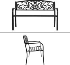 Pro Garden Tuinbank -127 X 60 - Metaal -Tuinmeubelseries Winkel 1200x1117 1