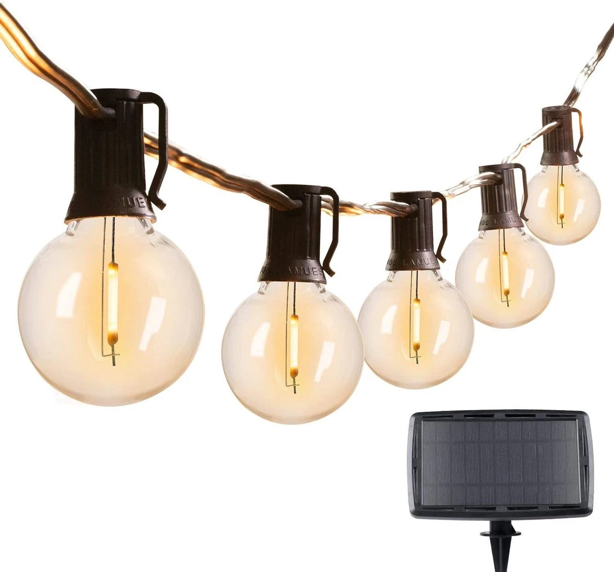 Homèlle Solar Lichtsnoer - 25 LED - 7.5 meter - Warm-wit - Tuinverlichting op zonne-energie - Kerstverlichting - Buitenverlichting - Lichtslinger - Lampjes slinger - Transperant Homèlle Solar Lichtsnoer - 25 LED - 7.5 Meter - Warm-wit - Tuinverlichting Op Zonne-energie - Kerstverlichting - Buitenverlichting - Lichtslinger - Lampjes Slinger - Transperant -Tuinmeubelseries Winkel 1200x1117 5