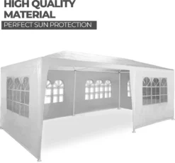 MaxxGarden Partytent - Paviljoen - 300 X 600 X 250 Cm - Met Zijwanden - Waterdicht Pro - 32mm Buizen – Wit -Tuinmeubelseries Winkel 1200x1119