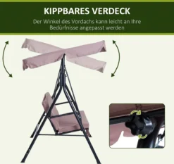 Outsunny Hollywoodschommel 3-zits Tuinschommel Schommelbank Met Dak 3 Kleuren 84A-054 2 Outsunny Hollywoodschommel 3-zits Tuinschommel Schommelbank Met Dak 3 Kleuren 84A-054 -Tuinmeubelseries Winkel 1200x1131 1