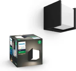 Philips Hue Fuzo Muurlamp - Warmwit Licht - Zwart - Smal - Open 2 Philips Hue Fuzo Muurlamp - Warmwit Licht - Zwart - Smal - Open -Tuinmeubelseries Winkel 1200x1132 4