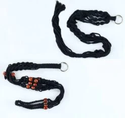 4 Stuks Zwarte Macrame Plantenhangers - Boho Handgeweven Katoen Hangpot Voor Binnen/Buiten - Hangende Bloempot Met Kralen - Macramé Touw/Koord Hangplant Houder - Bohemian Wandhanger Decoratie - Plant Hanger - Verticale Tuin Bloempothouder Planthanger -Tuinmeubelseries Winkel 1200x1134 7