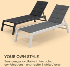 Blumfeldt Renazzo Lounge Ligstoel - Ligbed Voor De Tuin - Aluminium Tuinstoel - 6 Standen - Waterafstotend - Bekleding Van 70 % Pvc En 30 % Polyetheen - Grijs 3 Blumfeldt Renazzo Lounge Ligstoel - Ligbed Voor De Tuin - Aluminium Tuinstoel - 6 Standen - Waterafstotend - Bekleding Van 70 % Pvc En 30 % Polyetheen - Grijs -Tuinmeubelseries Winkel 1200x1137 2