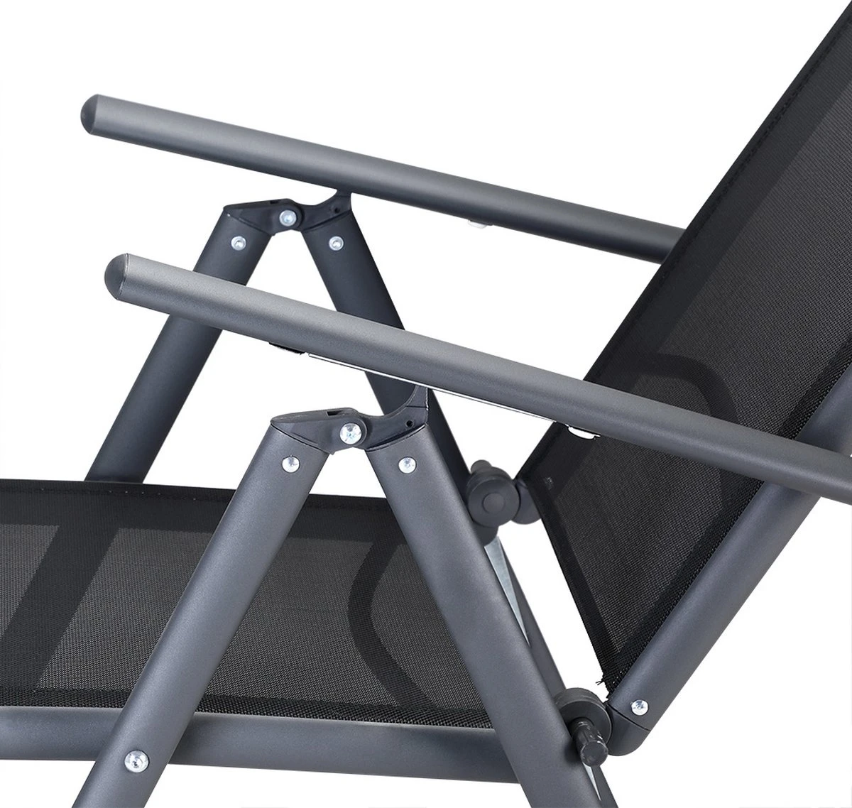 Tuinset 4 + 1 Klapstoelen Tuintafel – Aluminium 80x80cm - Grijs Tuinset 4 + 1 Klapstoelen Tuintafel – Aluminium 80x80cm - Grijs -Tuinmeubelseries Winkel 1200x1138 4