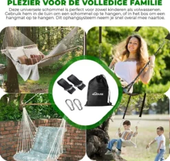 4House Ophang Koord Voor Hangmat, Hangstoel / Schommel - Hangmat Bevestigingsset Inclusief Haken - Karabijnhaak - Hangmat Standaard -Schommelophangset - Hangmat Ophangsysteem -150cm - Tot 1000kg - Boomvriendelijke Hangmat Ophangset - Set Van 2Stuks -Tuinmeubelseries Winkel 1200x1138 6