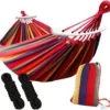 Dubbele Hangmat Rood Met Spreidstok - 1 Of 2 Persoons - Lig Oppervlak 190x150cm - Lengte 260cm
