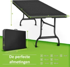 Sens Design Tuintafel Kunststof - Campingtafel Inklapbaar - Rotan-Look -Tuinmeubelseries Winkel 1200x1142