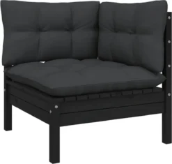 VidaXL 3-delige Loungeset Met Kussens Massief Grenenhout Zwart -Tuinmeubelseries Winkel 1200x1143 1