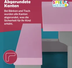 Spielwerk Kinder Tuinset – Incl. Parasol UV-bescherming - Roze Grijs -Tuinmeubelseries Winkel 1200x1143 3