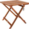 Casaria Bijzettafel Acacia Hout- Inklapbaar - 70x70x73 Cm Bruin