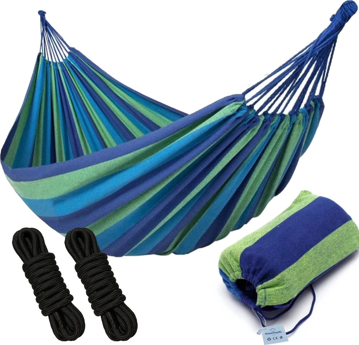 Dubbele Hangmat Blauw - 1 of 2 Persoons - Lig Oppervlak 190x150cm - Lengte 260cm Dubbele Hangmat Blauw - 1 Of 2 Persoons - Lig Oppervlak 190x150cm - Lengte 260cm -Tuinmeubelseries Winkel 1200x1152 6