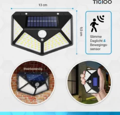 TIGIOO Solar LED Tuinverlichting Met Bewegingssensor - Wandlamp Buitenlamp - Tuinlamp Op Zonneenergie - (2Pack) 7 TIGIOO Solar LED Tuinverlichting Met Bewegingssensor - Wandlamp Buitenlamp - Tuinlamp Op Zonneenergie - (2Pack) -Tuinmeubelseries Winkel 1200x1152 8